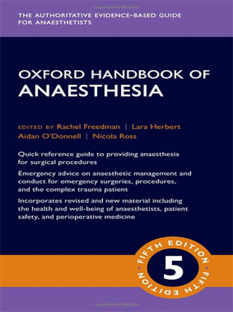 Oxford Handbook of Anaesthesia (Oxford Medical Handbooks) 5th Edition (PDF)