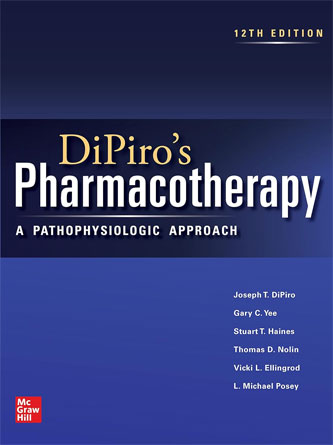 DiPiro’s Pharmacotherapy: A Pathophysiologic Approach 12th Edition (PDF Publisher)