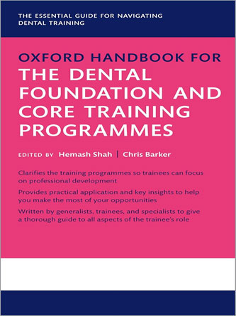 Oxford Handbook for the Dental Foundation and Core Training Programmes (Oxford Medical Handbooks) (EPUB)